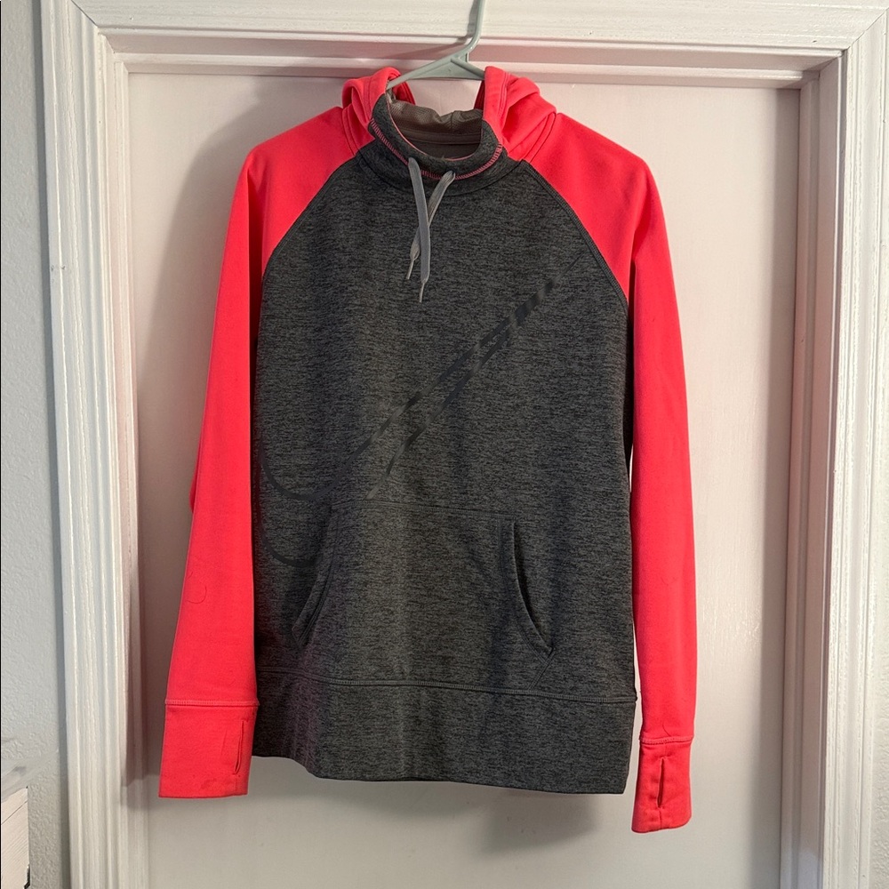 Hot pink and grey Nike Hoodie
